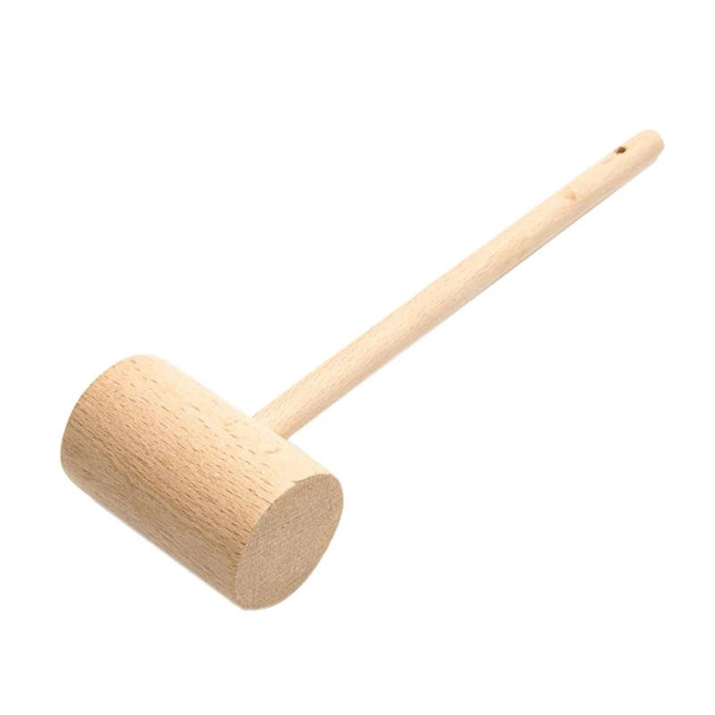 Wooden Meat Hammer Dual-side Meat Kitchen Wooden Crab Lobster Mallets Seafood Tool Carving Tool Jewelry Making Hammer