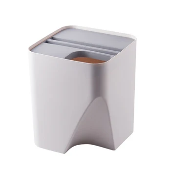 

Household Dry Wet Separation Waste Bin Rubbish Bin Kitchen Trash Can Recycle Bin Stacked Sorting Trash Can