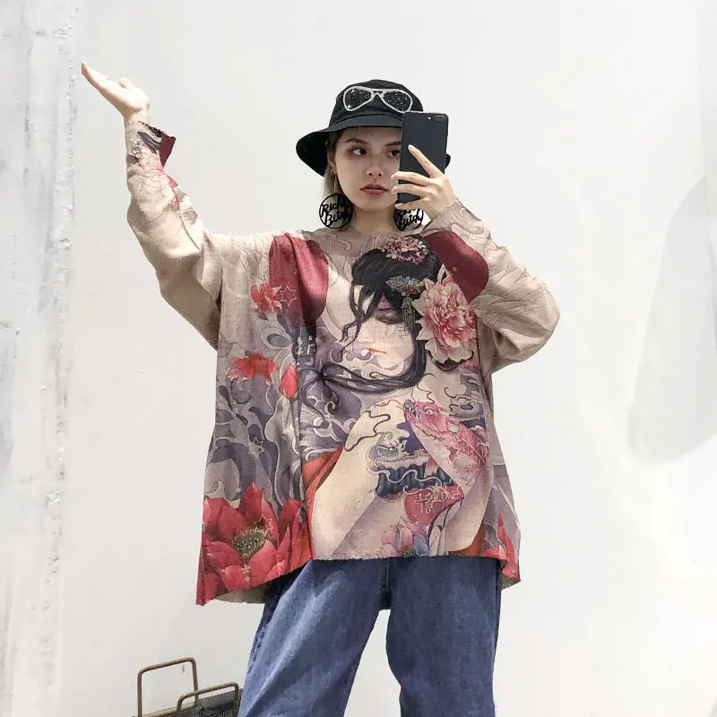 

XITAO Slim Pattern Knitted Sweater Women Korea Fashion Pullover 2019 Autumn Elegant O Neck Small Fresh Casual Sweater WQR1766