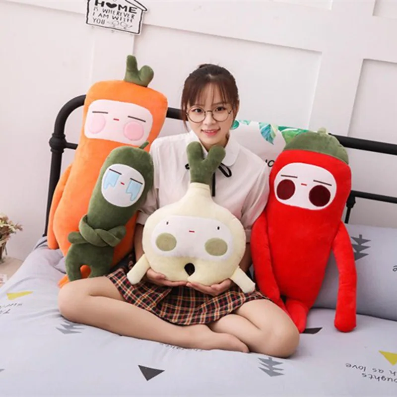 

Creative Cute Pepper Funny Vegetable Doll Pillow Doll Cucumber Cool Plush Toys Children Girl'S Gift