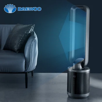 

DAEWOO Leafless Fan F9 Pro With Air Purification No-blade Bladeless Floor Standing Fan Low Noise Touch Control Electric Fan 220V