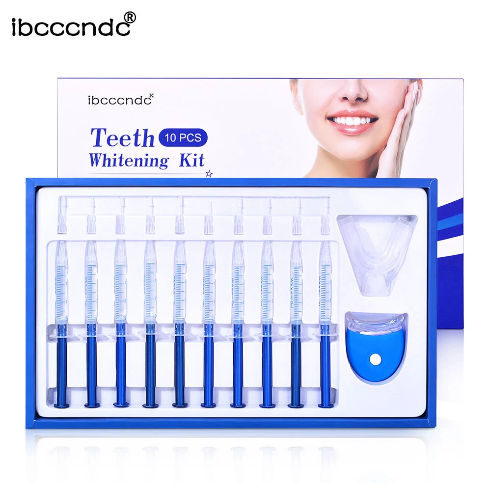 Отбеливание зубов 44% пероксид Стоматологическая система отбеливания полости рта гель набор отбеливатель зубов Стоматологическое оборудование Профессиональное отбеливание зубов - Цвет: 10 Gels kit
