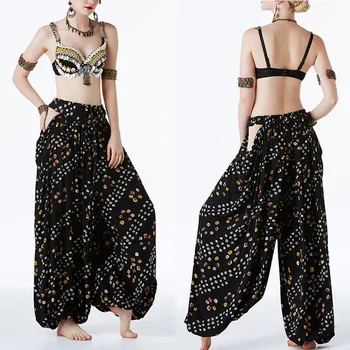 

Belly Dance Tribal Style Suit Bra Pants 2Pcs/suit for Belly Dance Practice Performance TC21
