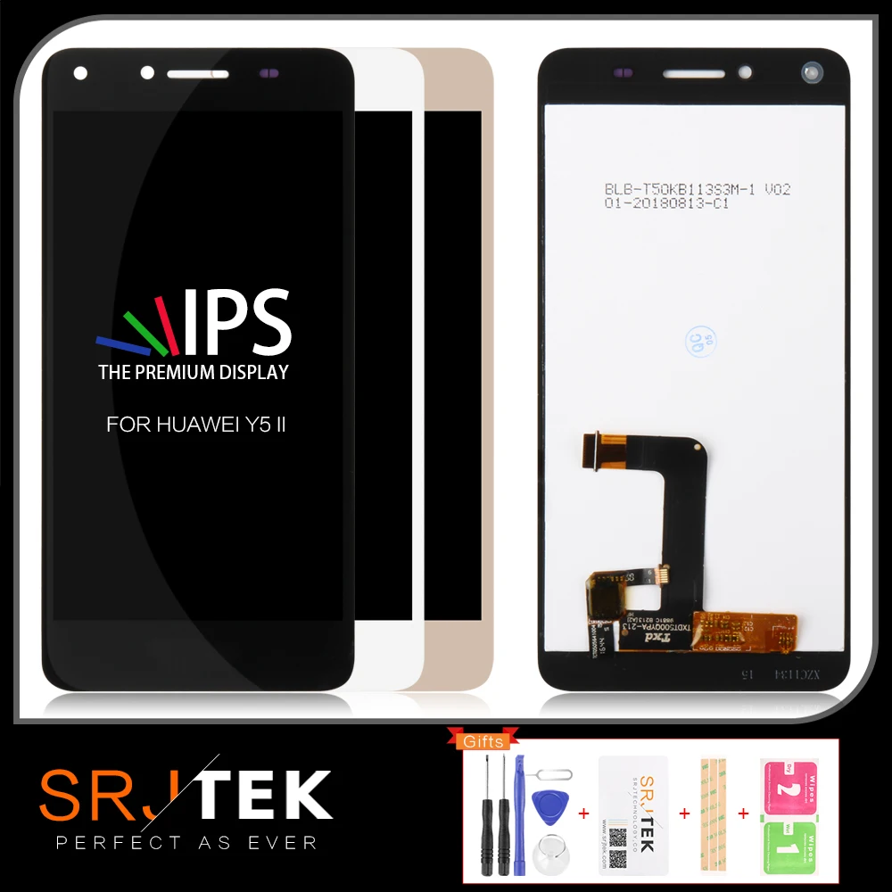 SRJTEK 5 0 для Huawei Y5 II стекло ЖК-дисплей сенсорный экран матрица дигитайзер датчик с