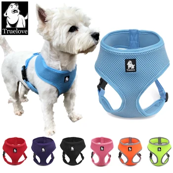 

Truelove Puppy Cat Pet Dog Harness Breathable Mesh Nylon Dogs Harness Strap Soft Walk Vest Collar For Small Medium Dog 8 color