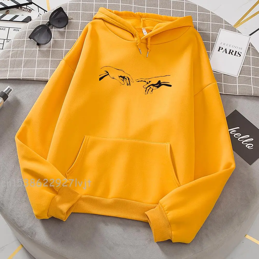 Winter Skuggnas Creation Hands Line Art Sweatshirts Oversized Hoodie Kawaii Jumper Outfits Tumblr Gothic Aesthetic Harajuku