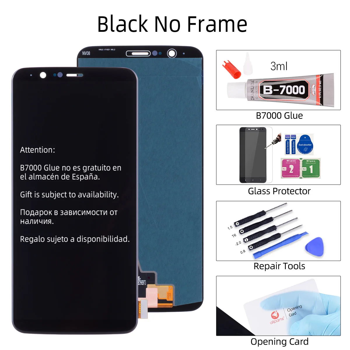 Amoled Дисплей для Oneplus 5T A5010 LCD в сборе с тачскрином 6.01'' черный - Цвет: No Frame Black