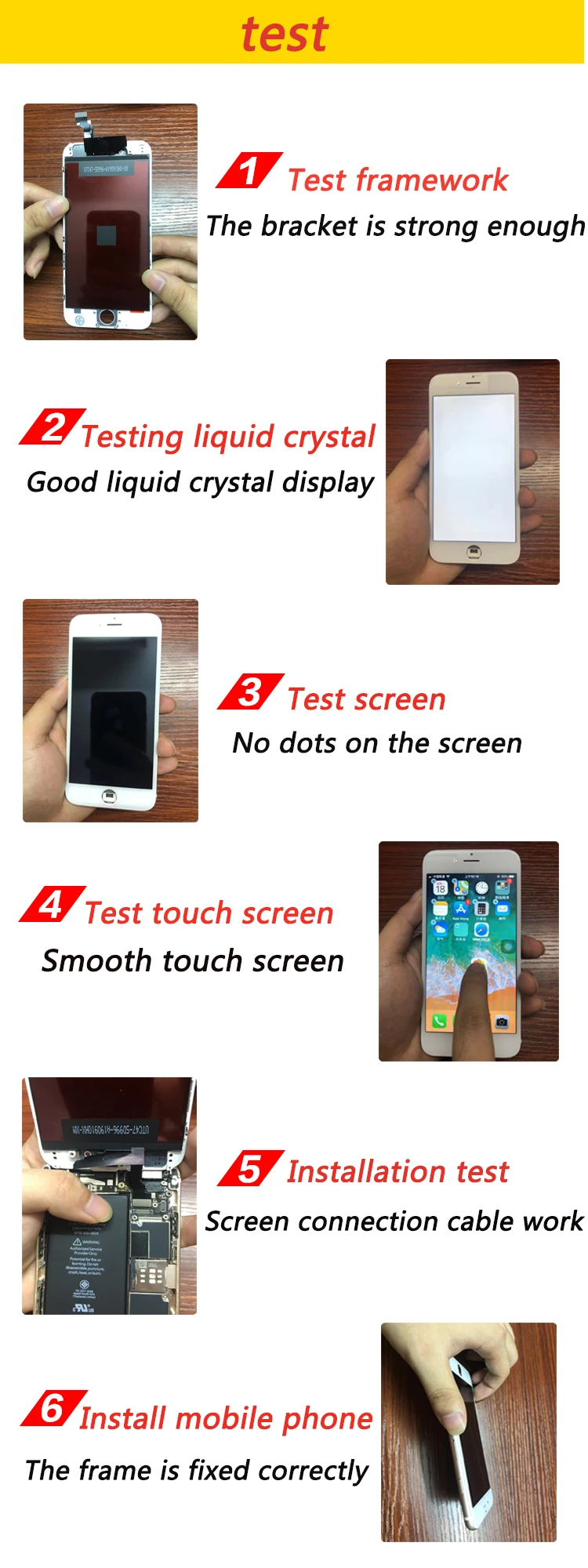 10 штук. AAA класс для iPhone 6 lcd с идеальным экраном дигитайзер сборка для iPhone 6 дисплей Pantalla 6G
