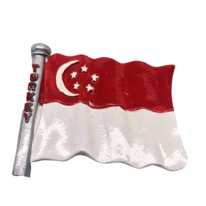 Singapore Lychee Life World флаги магнит на холодильник креативная Смола Hign качественная наклейка на холодильник Современное кухонное украшение для дома - Цвет: Singapore
