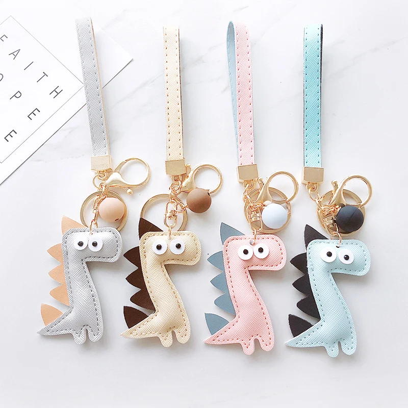 

Cute Dinosaur Keychain Cartoon Animal Doll Keychain Kawaii Creative Key Ring Bag Car Jewelry Pendant Charm For Women Girls Gifts