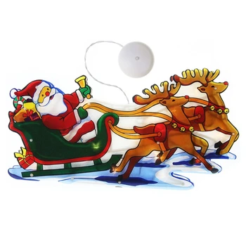 

Waterproof Christmas Decorations Window Blinking Lights with Suction Hanging Cup 35ED