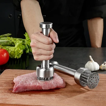 

304 Stainless Steel Meat Tenderizer, Durable 21 Ultra Sharp Needle Blade Tenderizer for Steak, Beef - Kitchen Cooking Tools