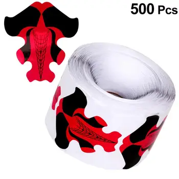 

500pcs Stylish Nail Guide Art Stickers Nail Forms Fish Shaped Nail Tips Manicure Extension Tool Nail Accessory For Home Shop