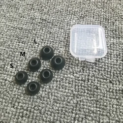 Premium Silicone Replacement Ear Tips for In-Ear Earphones - 3 Pairs (Black S M L)