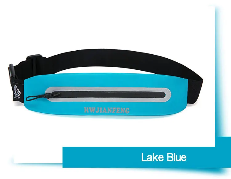 Открытый острый многофункциональный спортивные сумочки для мужчин и женщин фитнес бег мобильный телефон ремень Невидимый открытый мешок - Цвет: lake blue
