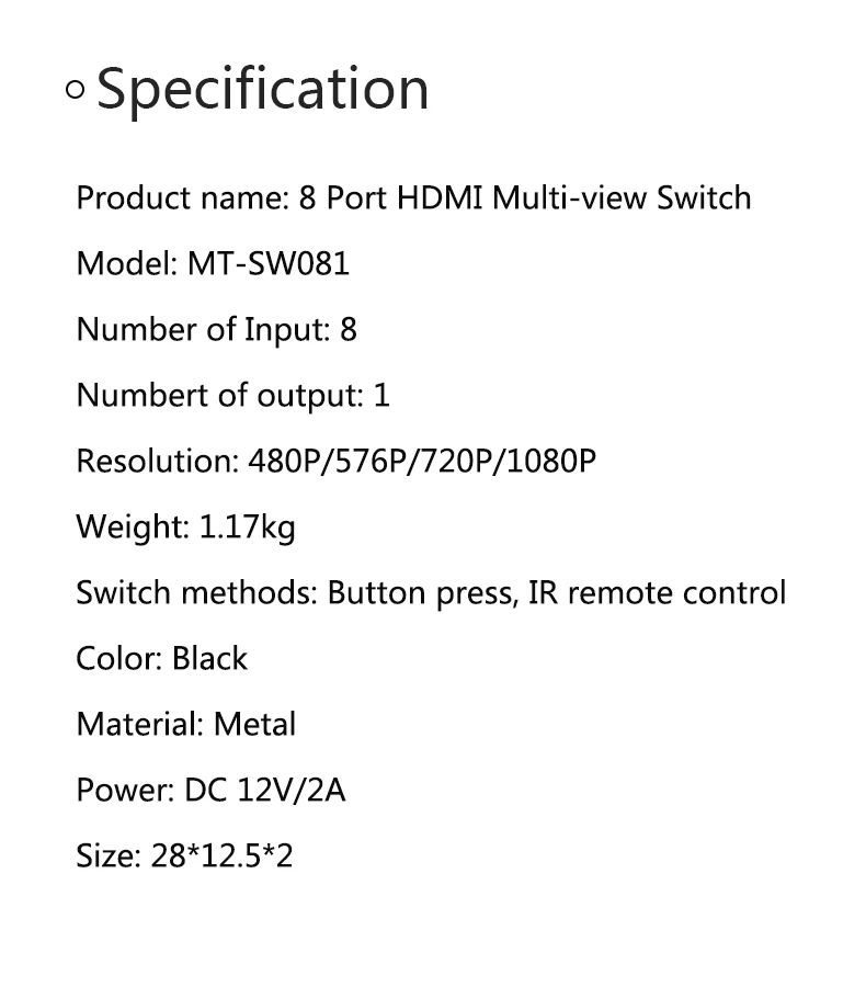 specification