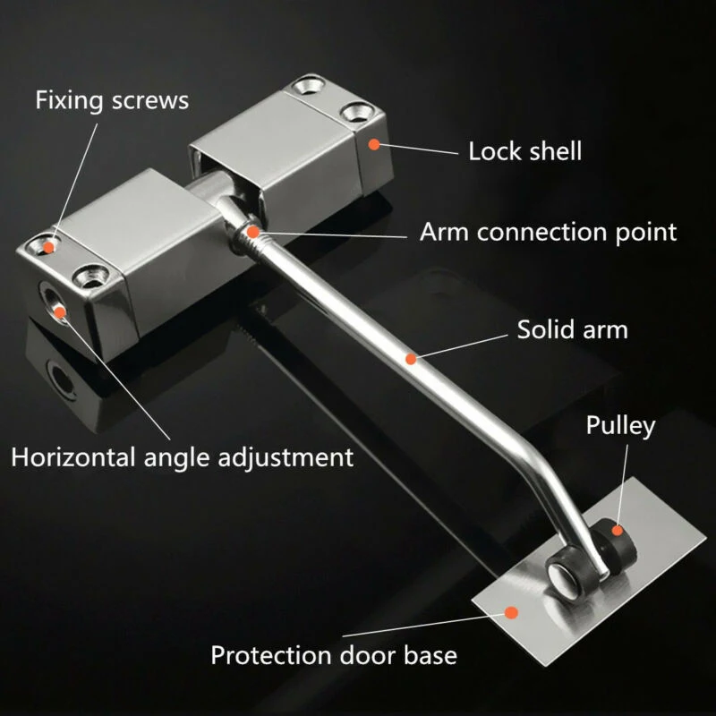 

Office Door Closer Home Room Tool Adjustable Surface Mounted Gate Stainless Steel