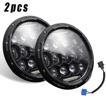 

6000K Angel Eye bulb Waterproof Auto 280W Headlight 27 Beads High-low beam