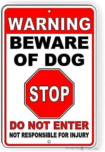 wall-home-decor-warning-beware-of-dog-stop-do-not-enter-metal-tin-sign