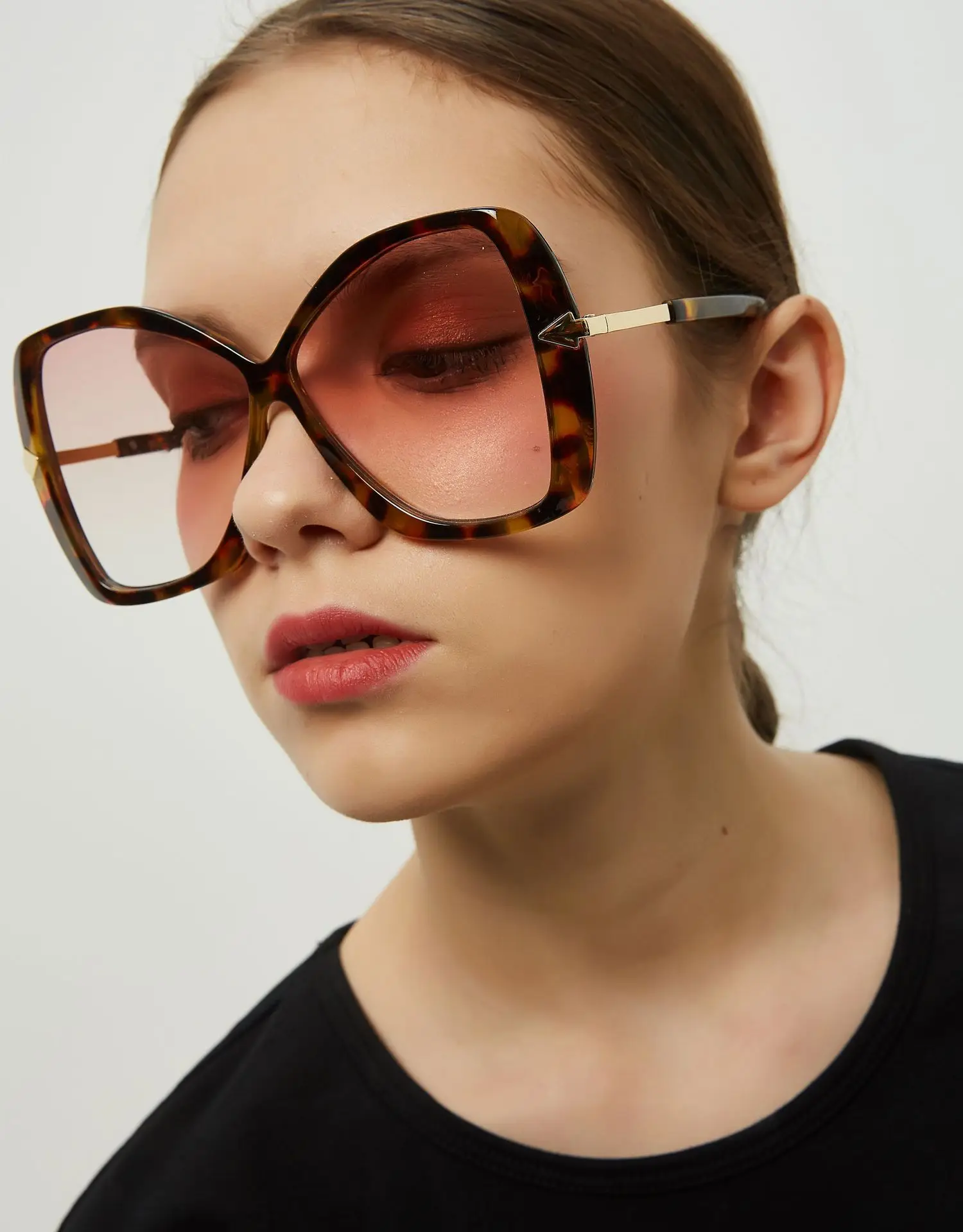 Роскошные Брендовые женские крупные солнцезащитные очки в стиле ретро со стрелкой кошачий глаз солнцезащитные очки для женщин De Sol женские UV400