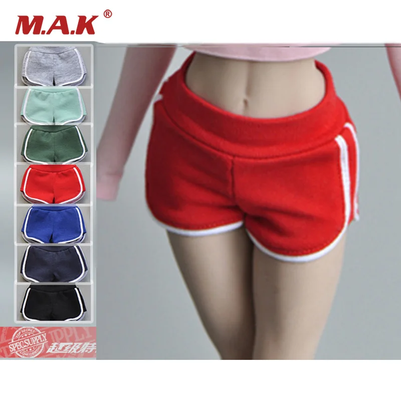 

1/6 scale figure woman doll trend doll female bag plastic body knitted sports shorts yoga pants fit 12'' female figure body