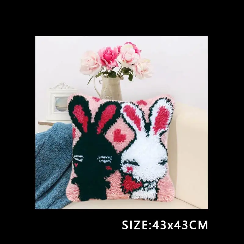 Модный Набор для девочек с защелкой, сделай сам, Knooppakket Smyrna Klink Haak Kleed Bloemen, подушки Foamiran для цветочной вышивки, кошки, собаки - Цвет: Chocolate
