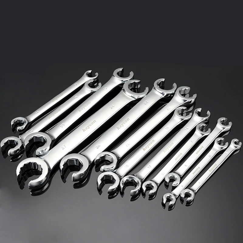 

1piece 6*8-24*27mm Special Open End Wrench Metric Double End Flare Nut Wrench for Oil Pipe Metal Tubing Spanner Auto Repair Tool