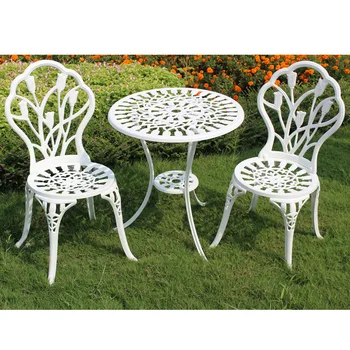 

(3pcs/set) Durable Iron Outdoor Table Chairs Set Garden Furniture Decor