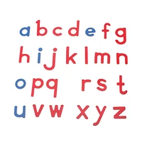 Montessori Wooden 26Pcs Red Blue Alphabets Vowel Consonants English Languages Learning Letters Alphabets Plywood Educational Toy 2