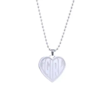 

Female Symbol Titanium Steel Heart Pendant Necklace Keychain Jewelry