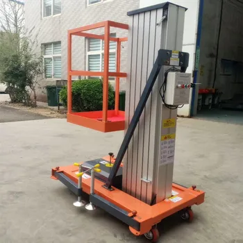 

6m 8m Aluminum Lift Table Single Mast Work Lift Platform with one year warranty