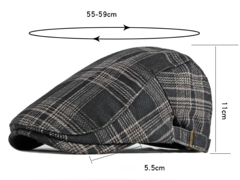 men's summer beret HT3964 Berets 2022 New Autumn Winter Hat Beret Cap for Men Women Plaid Ivy Newsboy Flat Cap Male Female Artist Painter Beret Hat men's wool berets for sale