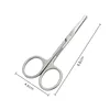 1pc Stainless Steel Portable Round Head Curved Mustache Nose Ear Hair Remover Scissor Trimmer Safety Eyebrow Beauty Scissors 6