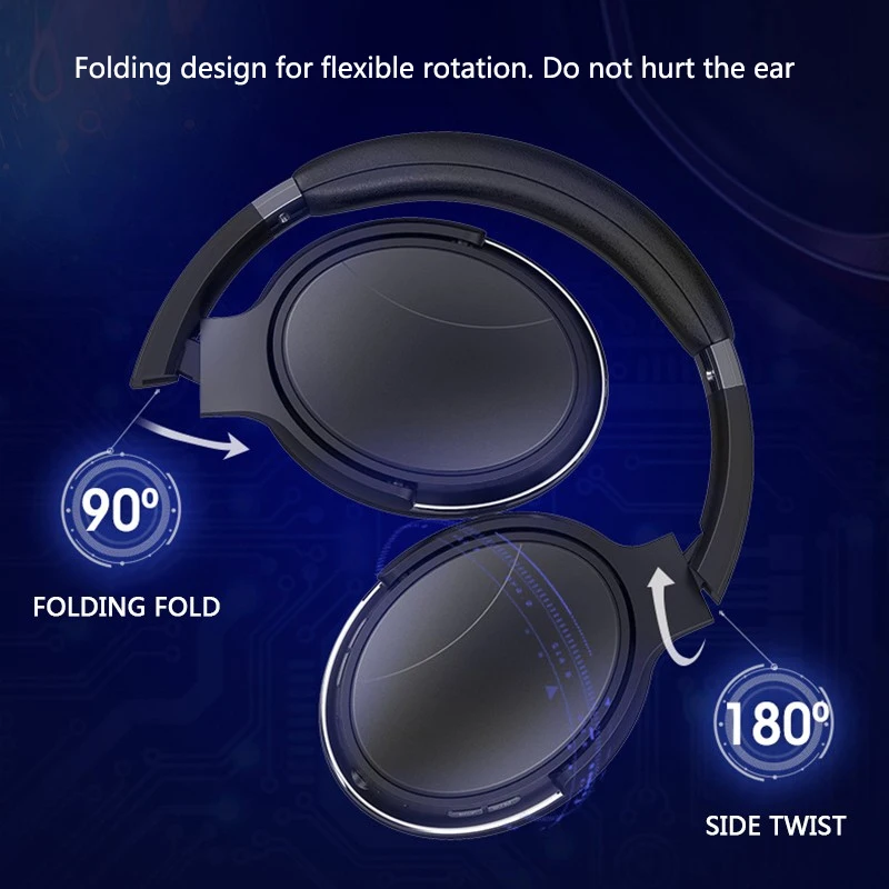 Hi-Fi стерео наушники Bluetooth наушники Музыкальная гарнитура шумоподавление с микрофоном для мобильных телефонов Xiaomi Iphone Sumsamg Tablet
