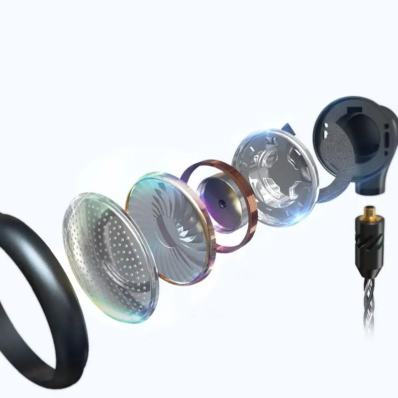 BGVP DX5 металлические басовые наушники с плоской головкой наушники стерео Hifi музыка MMCX стерео наушники с микрофоном DIY гарнитура наушники