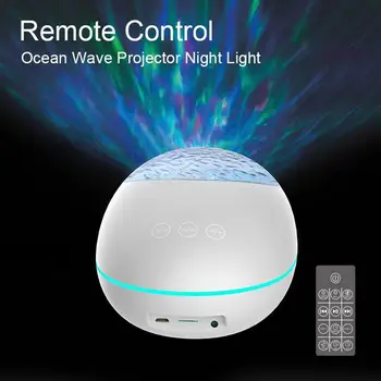

Night Lights Ocean Music Projector LED Lamp Connect Audio Interface Devices Sleeping Light Projectors Lamp Home Bedroom Decor