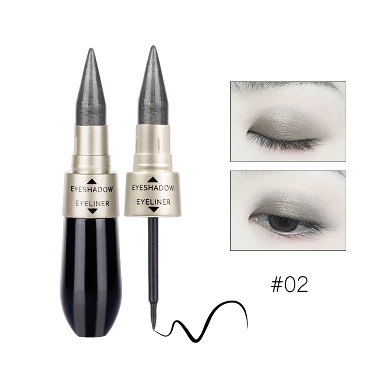 1pcs Hengfang Brand Makeup Professional 2 in 1 Eyes Kits Waterproof Shimmer Gold White Color Eyeliner Pencil Lot