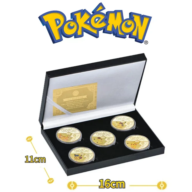 Charming Pokemon Commemorative Coin Kawaii Pikachu Patterns Gold Plated Color 29 Patterns Collection Anime Perfect Gifts 4