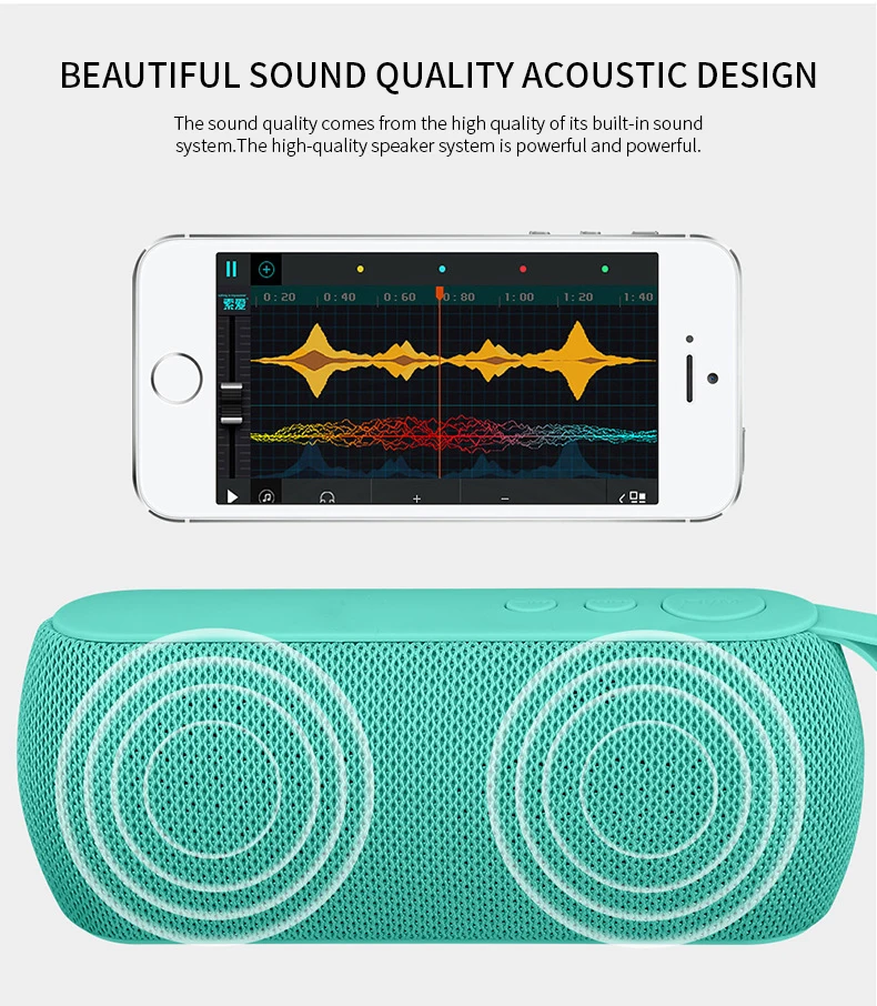 Портативный Bluetooth динамик беспроводной громкий динамик мини звуковая система 3D стерео Колонка наружная Бумбокс динамик коробка поддержка TF FM Aux