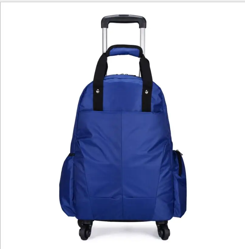 Дорожный Рюкзак-тележка сумка чемодан на колесах сумки для Женская тележка рюкзак 20 дюймов рюкзаки на колесах размер кабины сумки для переноски - Цвет: 20 inch