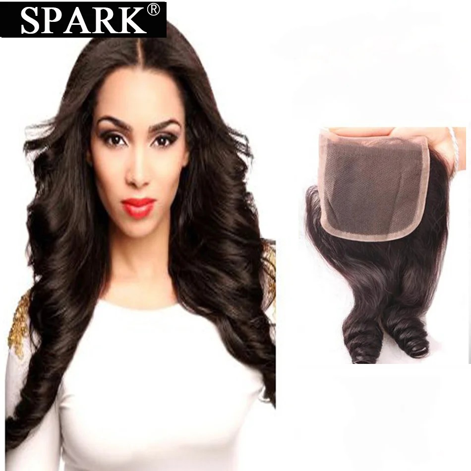 Spark Ombre бразильские свободные волнистые человеческие волосы на шнуровке 8-22 дюйма 1B/30& 1B/27 цветов remy волосы для наращивания пряди - Цвет: Естественный цвет