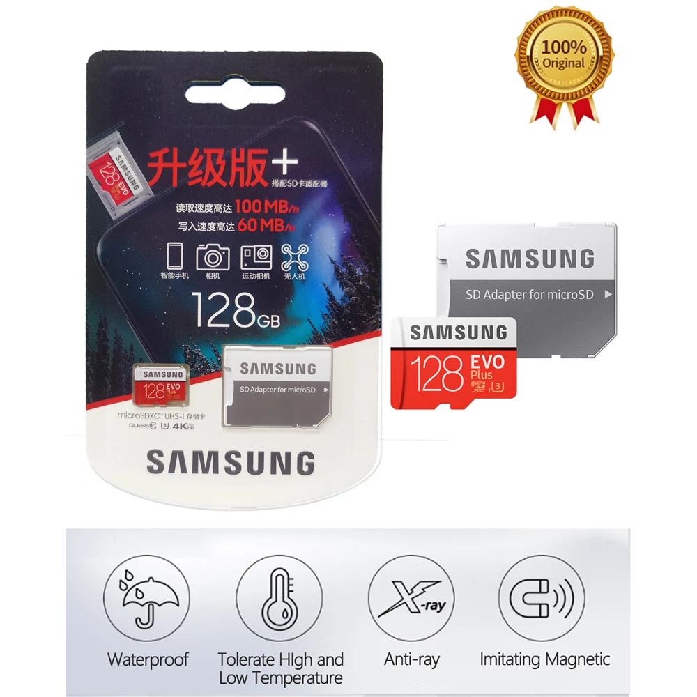 SAMSUNG Cartão Micro SD TF32gb 64gb Cartão de Memória Flash de 128gb 256gb 512gb Cartão De Memória de 128 MB 100G Interruptor U3 Drives Flash Para Nintendo