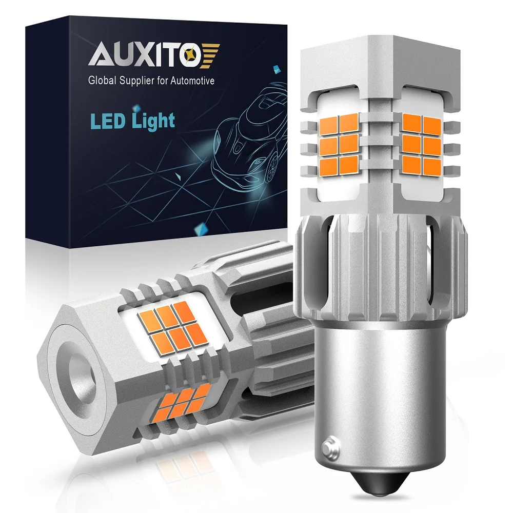 2x 1500LM 1156 BA15S P21W светодиодный светильник поворота автомобиля лампы Canbus 12V Янтарный