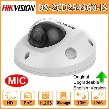 

Hikvision DS-2CD2543G0-IS Original IP Camera HD 4MP PoE Video Surveillance IR Network Dome Security CCTV Mic IP66 Home Mini Cam