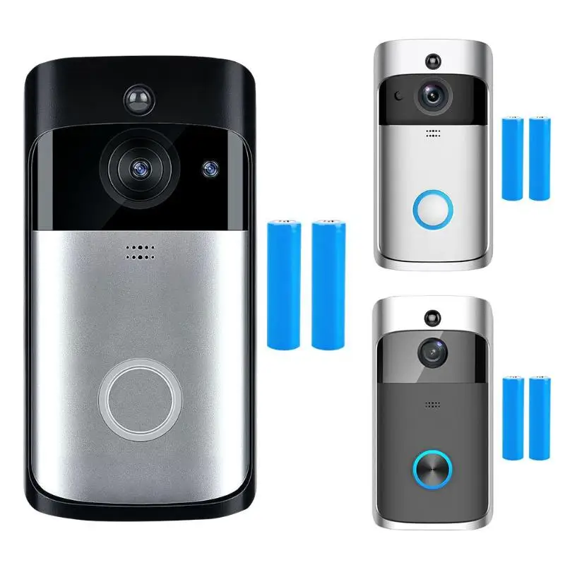 1. Smart WiFi DoorBell HD 720P Visual Intercom Recording Video Remote Home Monitoring Night Vision Video Door Phone White