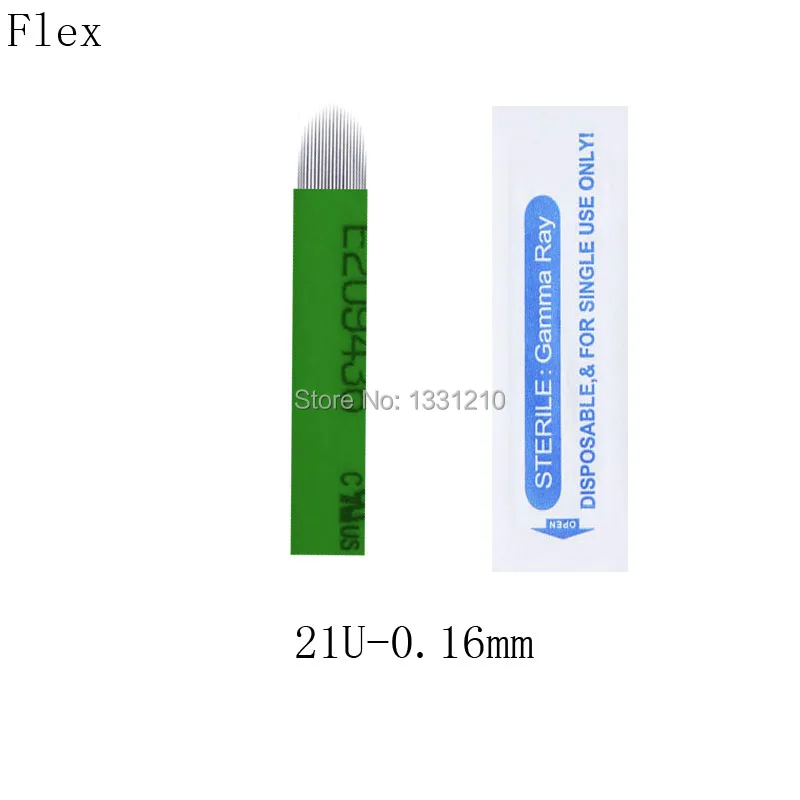 

Nano Flex 21U Shape 0.16mm Sobrancelha Blades Microblading Needles Permanent Makeup Manual Eyebrow Blades For Tobori Pen