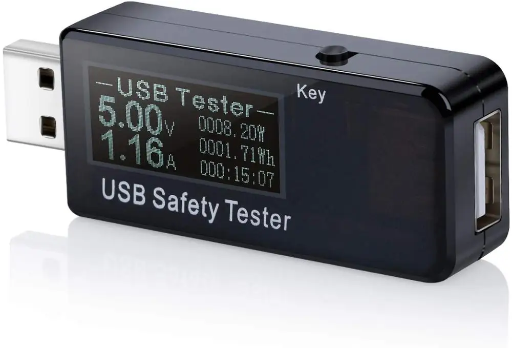 

USB Digital Power Meter Tester Multimeter Current and Voltage Monitor, DC 5.1A 30V Amp Voltage Power Meter, Test Speed of Charge