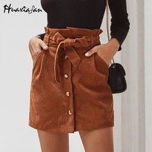Huaxiafan, женские юбки, вельветовые, прямые, сексуальные, короткие юбки, для женщин, высокая талия, женская одежда, для женщин, Осенние, новые, модные, вечерние, низ