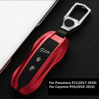 

Key Case Cover For Porsche Macan Cayenne Panamera 911 9ya 971 Remote Controller Shell Cap Key Holder Hard Cover With Keyring