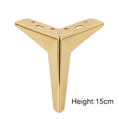 Golden 15cm 4 шт мебель стол ноги металлические ромб диванные ножки для мебели для ножек стула шкаф для кухонных шкафов, футов высоты 10/13/15/17 см ножка для мебели - Цвет: Golden 15cm